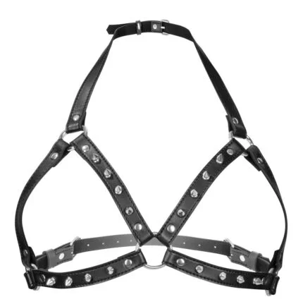 Портупея з металевими шипами Fetish Tentation Sexy Adjustable Chest Harness
