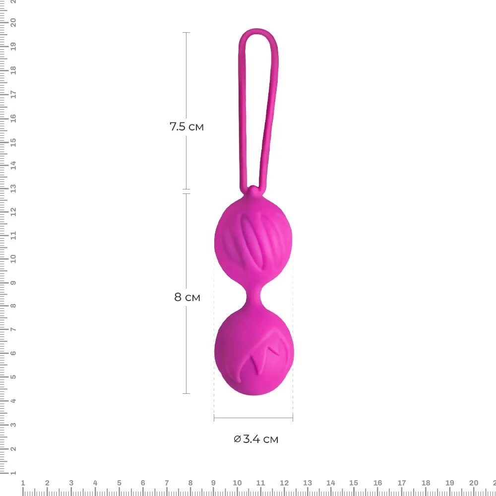 ad40511-83310398707447 Вагінальні кульки Adrien Lastic Geisha Lastic Balls Mini Magenta (S), діаметр 3,4 см, вага 85 г - Зображення 2