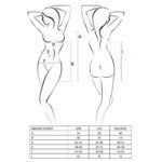 Корсет-сорочка з пажами MADDIE CORSET black S/M - Passion, трусики - Зображення 3