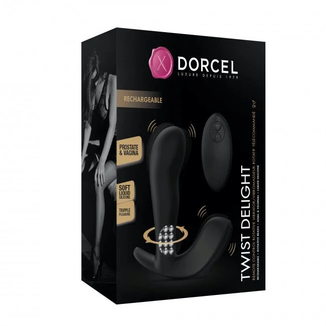 Універсальний вібратор з масажем перлами Dorcel TWIST DELIGHT - Зображення 9