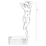 Бодістокінг Passion BS017 black, комбінезон, імітація панчіх і пояса - Зображення 4