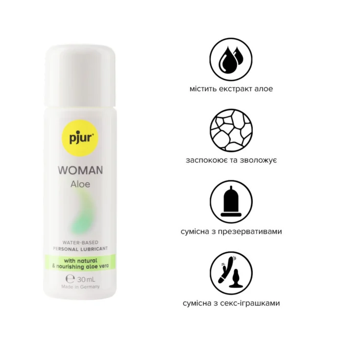 Лубрикант на водній основі pjur Woman Aloe 30 мл з екстрактом алое, зволожувальний, без парабенів - Зображення 3