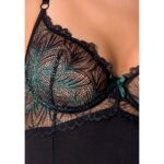 Корсет з пажами FLORIS CORSET black S/M - Passion Exclusive, трусики - Зображення 5