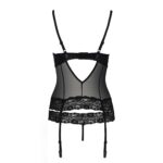 Корсет з відкритими грудьми NORTH CORSET black L/XL - Passion Exclusive, пажі, трусики, шнурівка - Зображення 6