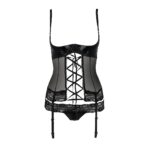Корсет з відкритими грудьми NORTH CORSET black XXL/XXXL - Passion Exclusive, пажі, трусики, шнурівка - Зображення 5