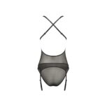 Корсет з декольте ERZA CORSET black S/M - Passion, пажі, трусики, напівпрозорий - Зображення 4