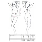 Корсет з декольте ERZA CORSET black S/M - Passion, пажі, трусики, напівпрозорий - Зображення 5