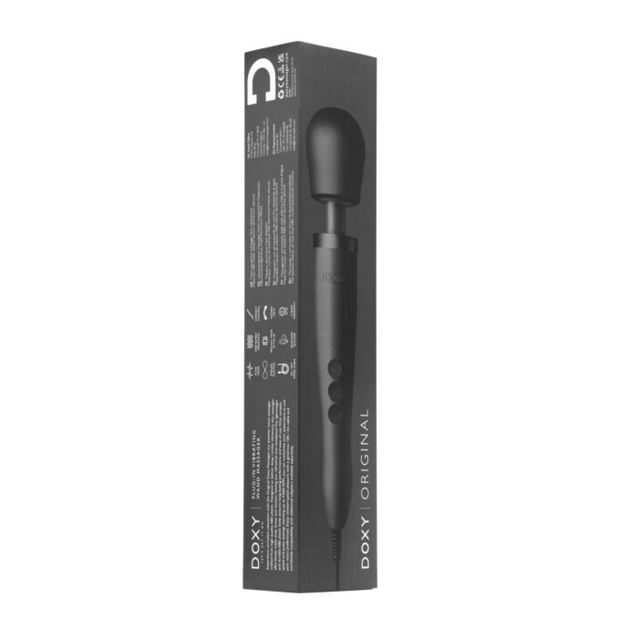 Вібромасажер DOXY Original Black, дуже потужний, живлення 220В - Зображення 6