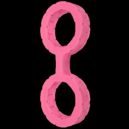 Наручники з силікону Doc Johnson The Cuffs Large - Pink, добре тягнуться, для рук і для ніг