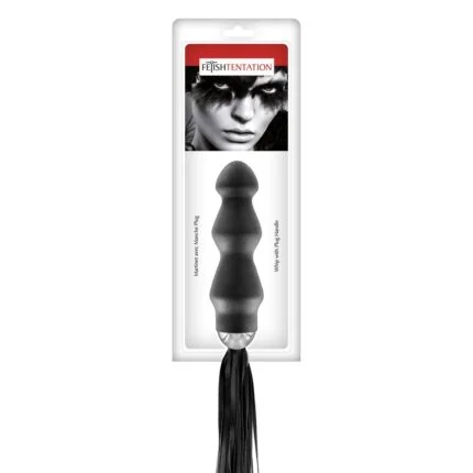 Флогер з ручкою - анальним плагом Fetish Tentation Whip with Plug Handle