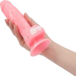 Фалоімітатор, що світиться у темряві, ADDICTION - BRANDON - 7.5 "- PINK G.I.D. / W PB, 19 см, силіко