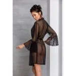 Повітряний пеньюар LOVELIA PEIGNOIR black XXL/XXXL - Passion - Зображення 4