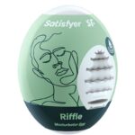 Самозмащувальний мастурбатор-яйце Satisfyer Masturbator Egg Riffle, одноразовий, не потребує змазки