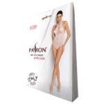 Бодістокінг з декольте Passion BS088 white, імітація корсетної шнурівки - Зображення 6
