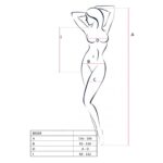 Бодістокінг з декольте Passion BS088 white, імітація корсетної шнурівки - Зображення 5