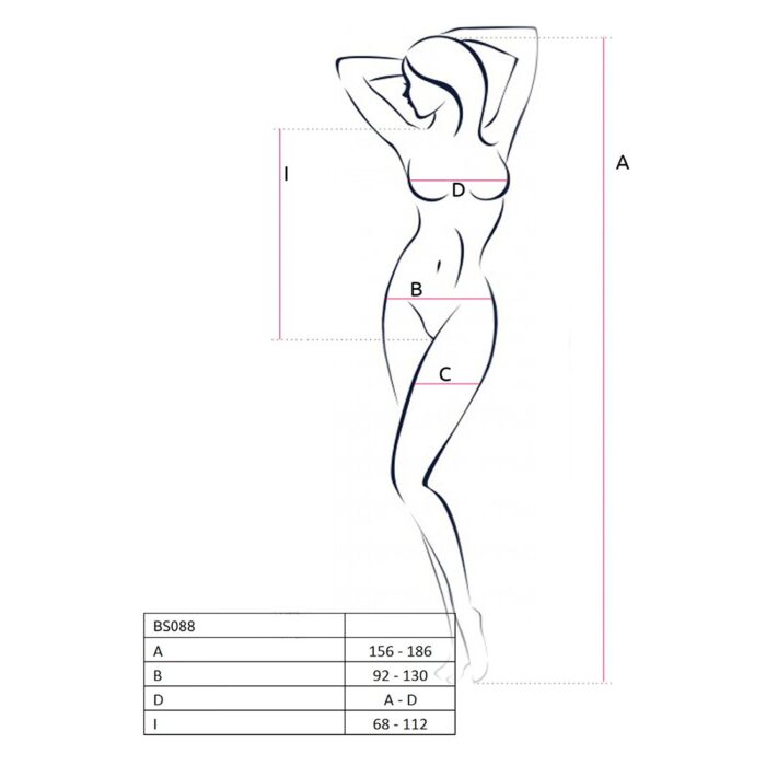 Бодістокінг з декольте Passion BS088 white, імітація корсетної шнурівки - Зображення 5