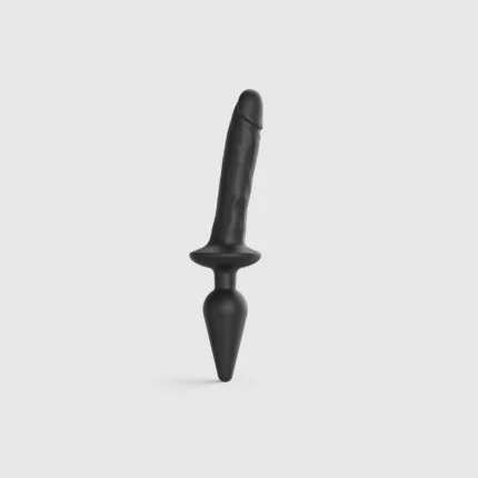 Strap-On-Me SWITCH PLUG-IN REALISTIC DILDO Black L