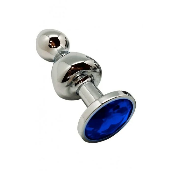 Wooomy Lollypop Double Ball Metal Plug Blue L