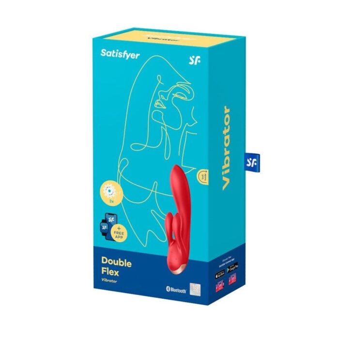 vibrator krolik satisfyer double flex red 67017570435190