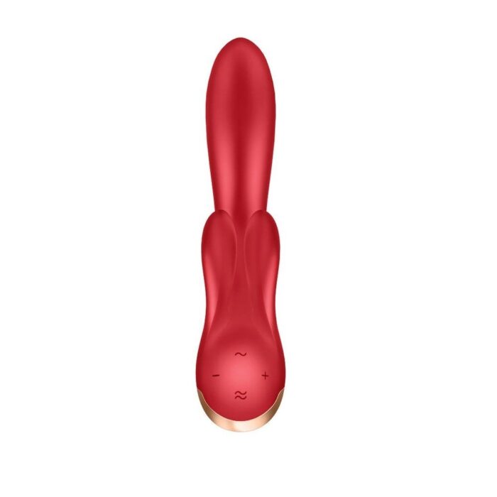 vibrator krolik satisfyer double flex red 89338562272081