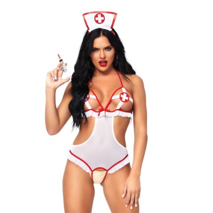 Медсестра Leg Avenue Roleplay Naughty Nurse OS White/Red
