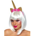 Пов’язка з квіткою золотого єдинорога Leg Avenue Golden unicorn flower headband