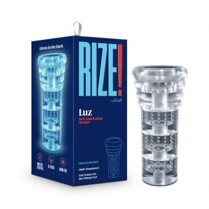Rize by Blush - Luz Glow in the Dark Masturbator - Clear