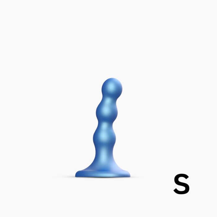 Strap-On-Me Dildo Plug Balls Blue Metallic S