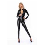 Noir Handmade F293 Powerwetlook catsuit with front zipper - 3XL