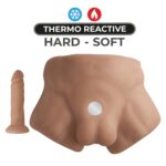 Півторс з фалоімітатором на присосці SilexD Apollo S Male Torso Caramel - Зображення 3