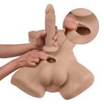 Торс з фалоімітатором на присосці SilexD Apollo L Male Torso Caramel - Зображення 4