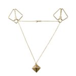 LOCKINK Nipple Clamps with Heavy Pendant - Golden