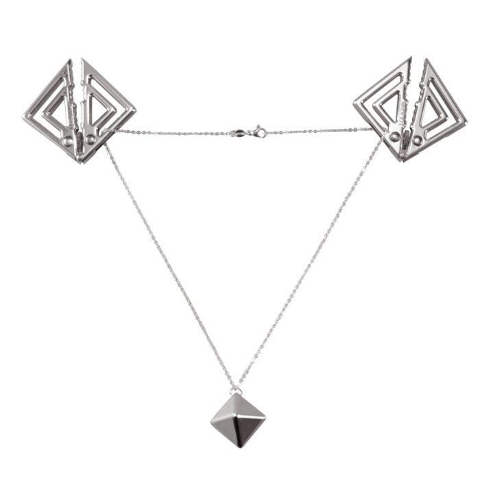 LOCKINK Adjustable Nipple Clamps with Heavy Pendant - Grey