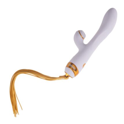 LOCKINK SEVANDA Whip Vibrating Massage Wand - White & Golden