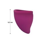 Менструальна чаша Fun Factory FUN CUP SIZE B, бордова, багаторазова, діаметр 4,3 см, об’єм 30 мл - Зображення 4