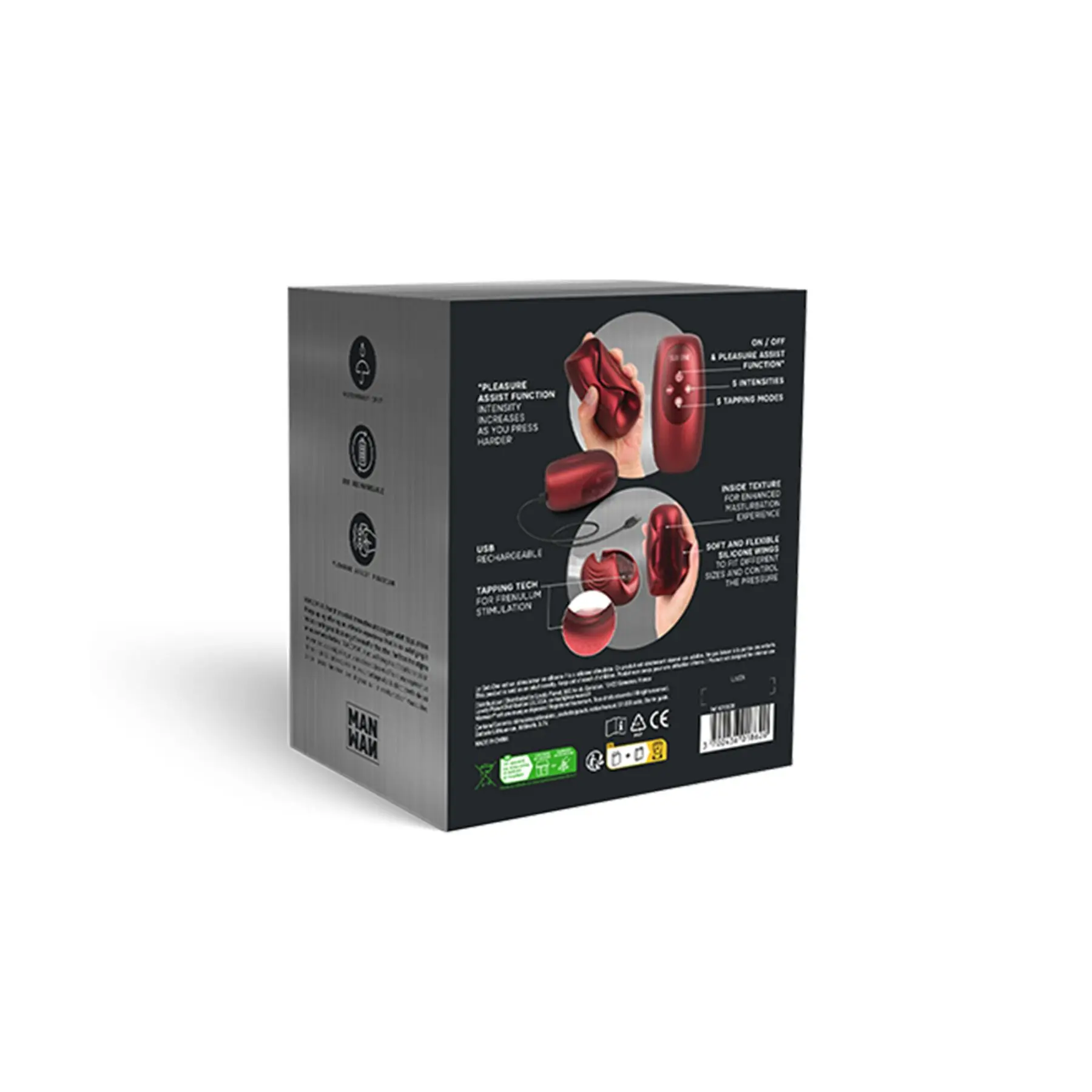 Мастурбатор Manwan SUB.ONE Velvet Red - Зображення 2