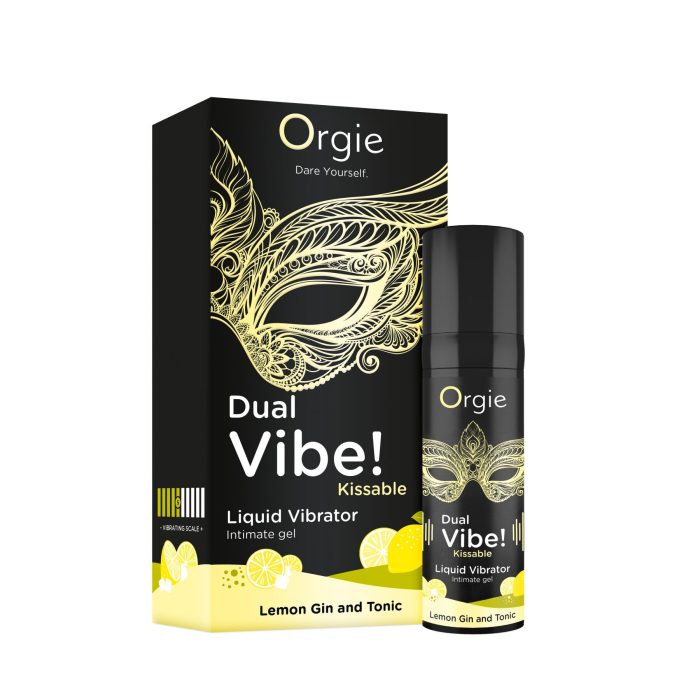 Orgie Dual Vibe! Lemon Gin And Tonic Kissable Liquid Vibrator