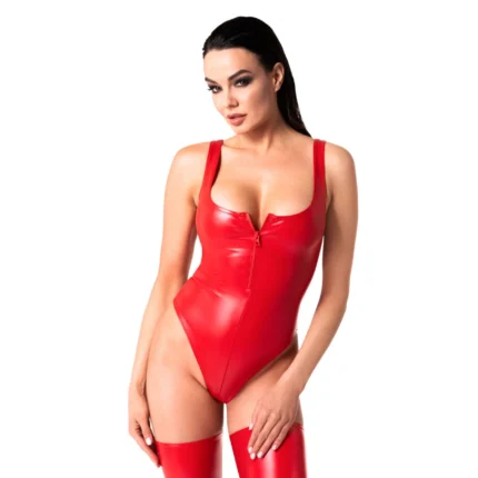 Noir Handmade F352 Red powerwetlook body - L