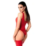 Боді Noir Handmade F352 Red powerwetlook body - XL - Зображення 4