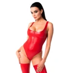 Боді Noir Handmade F352 Red powerwetlook body - XL - Зображення 7