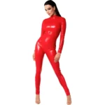 Noir Handmade F353 Red powerwetlook overall - L