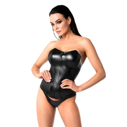 Noir Handmade F334 Powerwetlook corset - M
