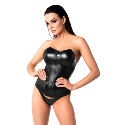 Noir Handmade F334 Powerwetlook corset - XXL