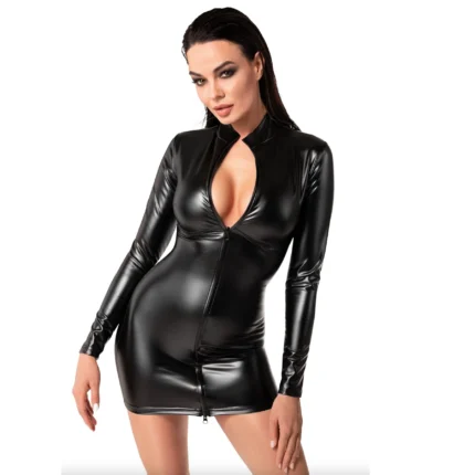 Noir Handmade F330 Powerwetlook mini dress - M