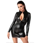 Noir Handmade F330 Powerwetlook mini dress - 3XL