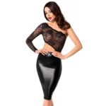 Noir Handmade F339 Assymetrical dress - L