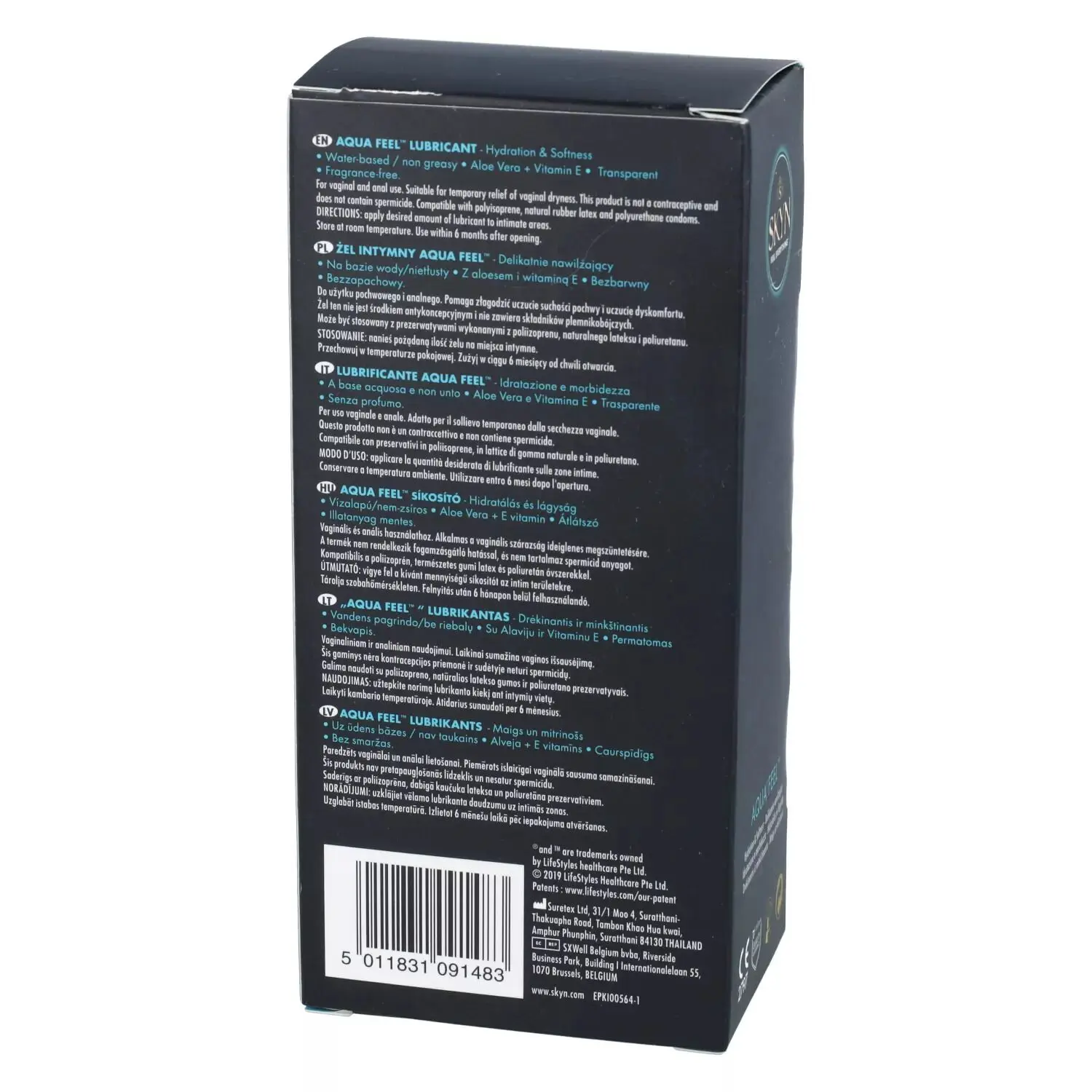 Лубрикант на водній основі SKYN Aqua Feel 80 мл - Зображення 3