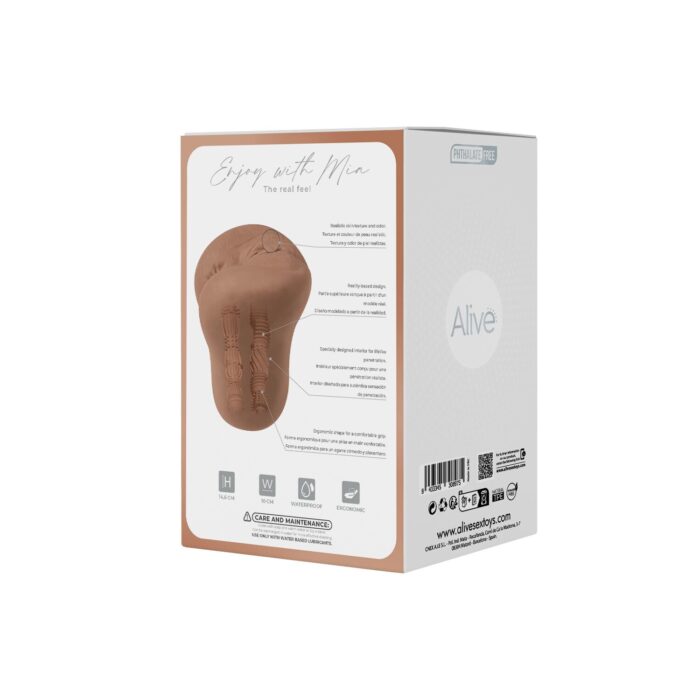 Мастурбатор Alive Mia Super Realistic Masturbator XL Caramel - Зображення 4