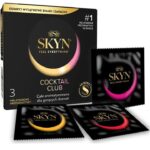SKYN Cocktail Club 3 шт, смаки Pina Colada, Cherry Sunrise та Passion Daiquiri