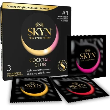 SKYN Cocktail Club 3 шт, смаки Pina Colada, Cherry Sunrise та Passion Daiquiri